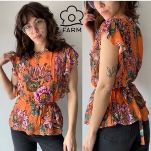 Farm Rio Adonia Pintucked blouse